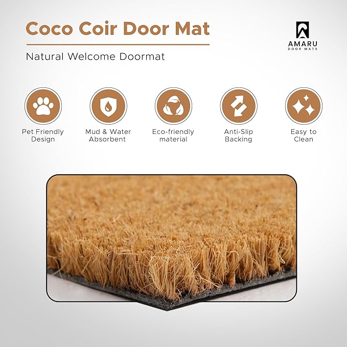 Owl - 17"x29" - Coir Door Mat - Welcome Mats - Image 3