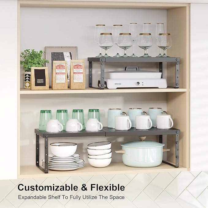 RUILALIFE Expandable Cabinet Organizer Shelf - Image 2