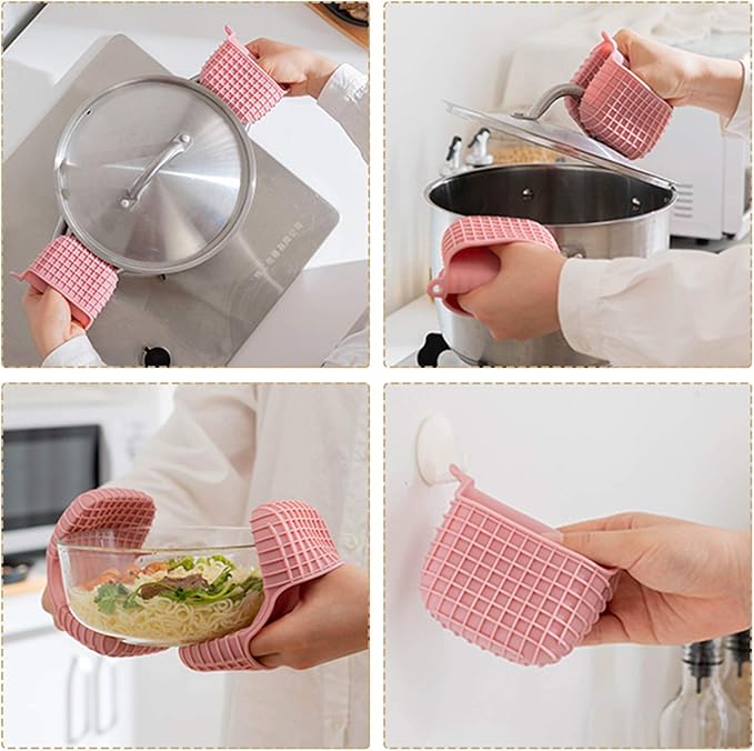 Mini Silicone Oven Mitts Set, Oven Mitts Heat Insulation, Oven Gloves - Image 3