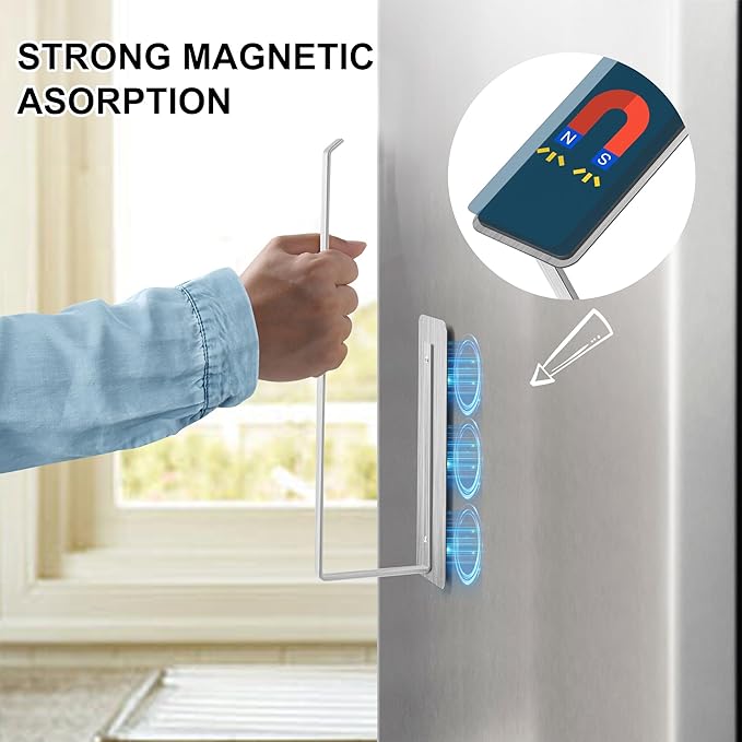 Magnetic Paper Towel Holder, Stainless Steel Paper Towel Holder 12” x 3” - Image 2