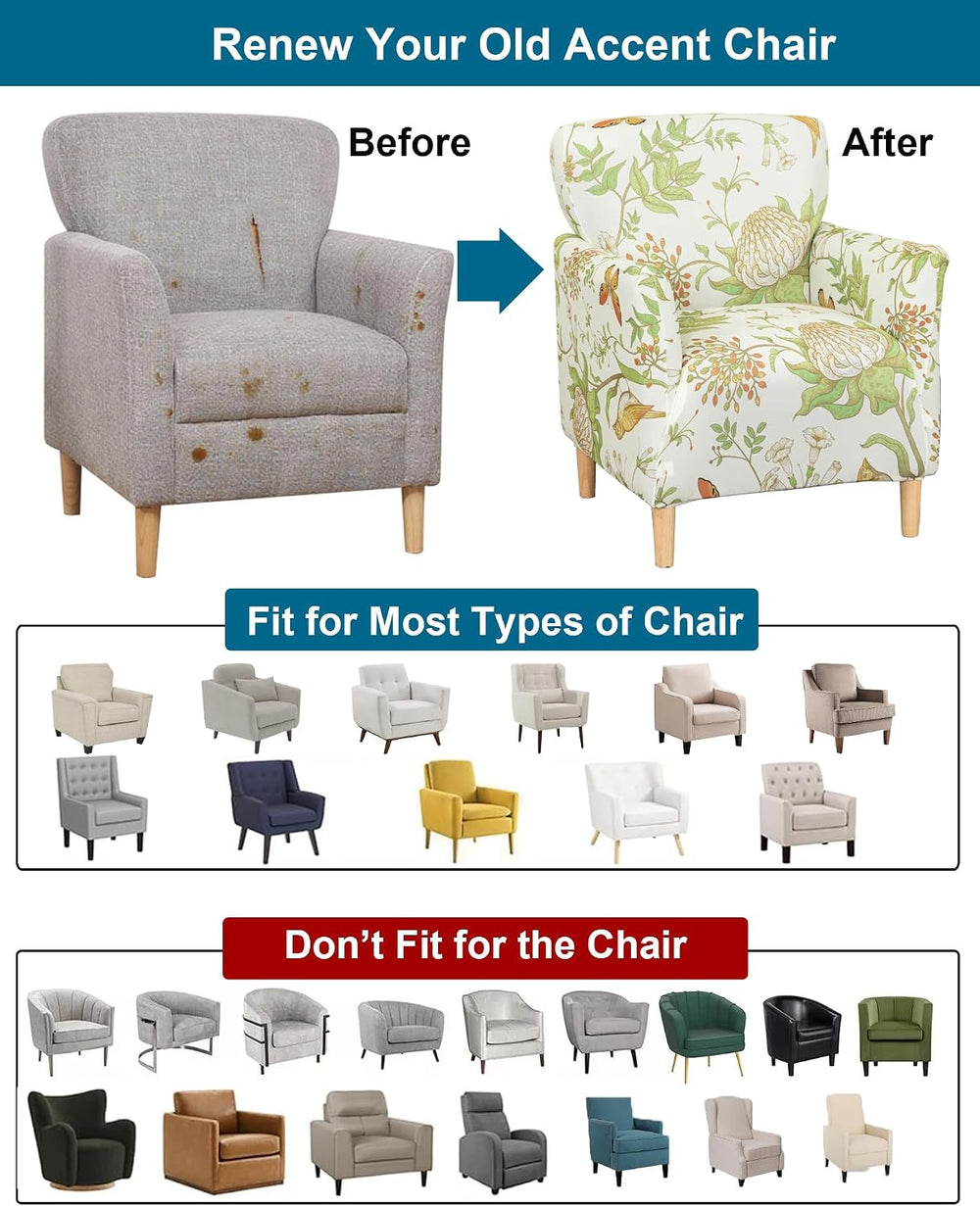 CRFATOP Stretch Accent Chair Covers for Living Room Office, with Arms,B56