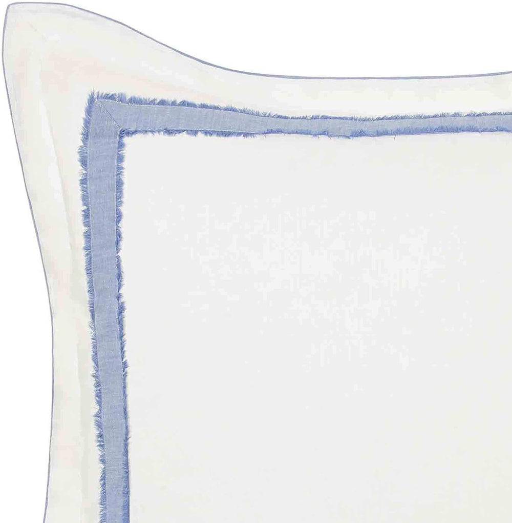 Laura Ashley - European Sham Cover, Faux Linen Decorative Pillow Cover