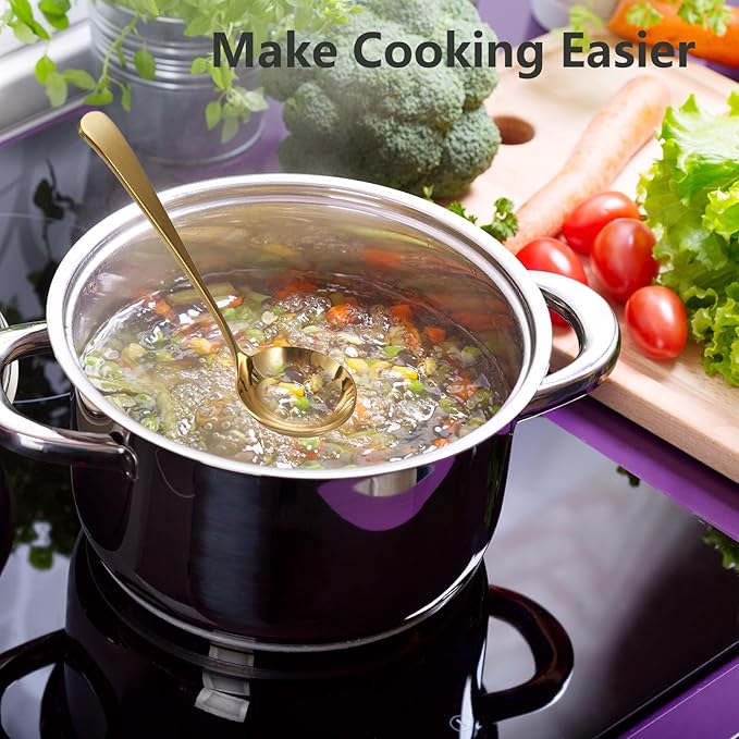 Asanta 2 PCS Small Soup Ladle, 7.7 Inch Sauce ladle, Durable 304 Stainless - Image 4
