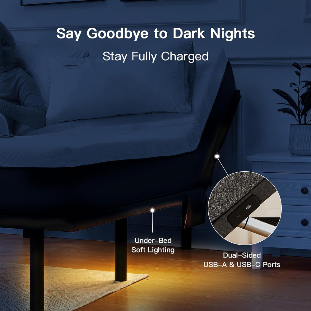 Pipishell Twin Adjustable Bed Frame with Wireless Remote and Zero Gravity
