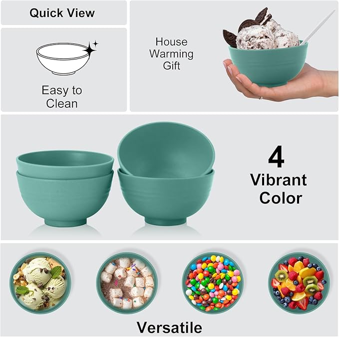 Wrova wheat straw snack bowls 10oz set of 8 - Image 4