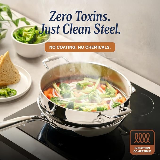 LEGEND COOKWARE 5-Ply Stainless Steel 2-Quart Sauce Pan - Image 2