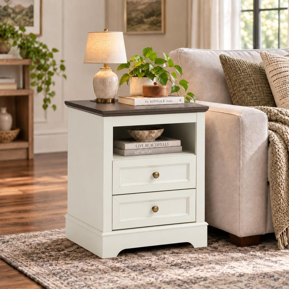 Farmhouse Bedroom Sets of 3, Including 9 Drawer Dresser, Nightstand Set of 2 ...