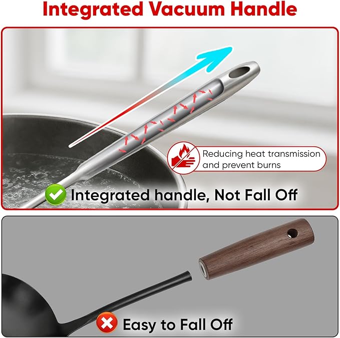 Newness 9 Pcs Cooking Utensils Set, 304 Stainless Steel Kitchen Utensils Set - Image 5