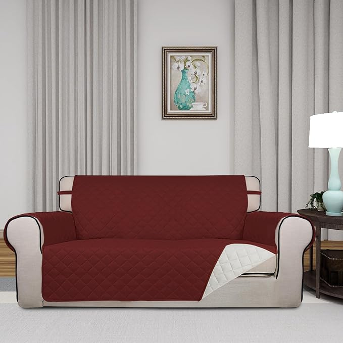 PureFit Reversible Quilted Sofa Cover, Water Resistant Furniture Protector - Image 2