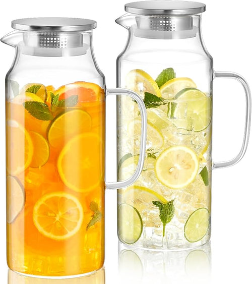 2 Liter 68 oz Glass Pitcher by Unknown