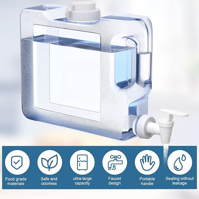 Funnymoom 2 Pack 0. 8 Gallon Fridge Water Dispensers Bottle - Image 3