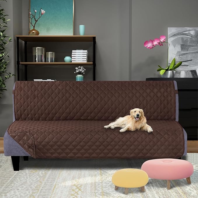 U-NICE HOME Futon Sofa Covers Reversible Sofa Slipcover Armless Cover Furniture - Image 2