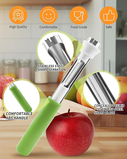 2 in 1 Apple Corer and Peeler Tool, Fruit Vegetable Corer and Peeler Tool - Image 2