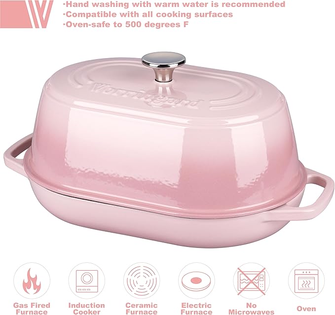 VORRINGARD Enameled Cast Iron Dutch Oven Pot