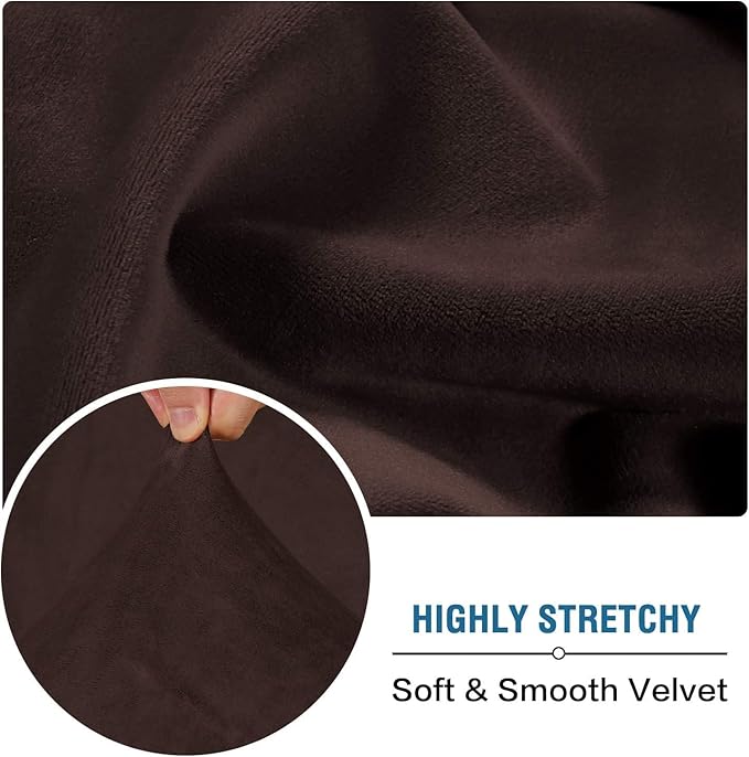 H.VERSAILTEX Velvet Stretch Sectional Couch Covers - Image 5