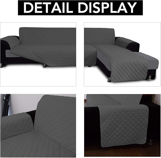 Easy-Going Sectional Couch Covers L Shape Reversible Sofa Slipcover Chaise - Image 3
