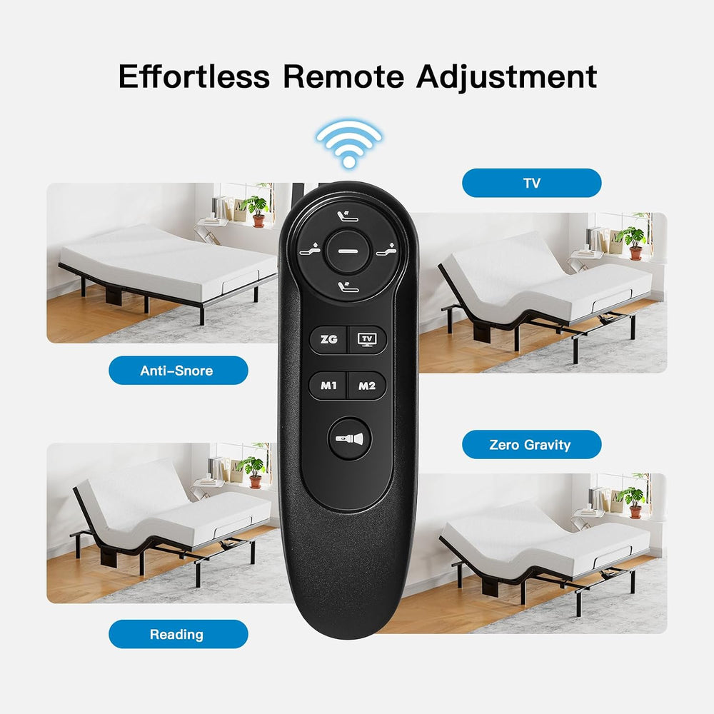 Pipishell Twin Adjustable Bed Frame with Wireless Remote and Zero Gravity