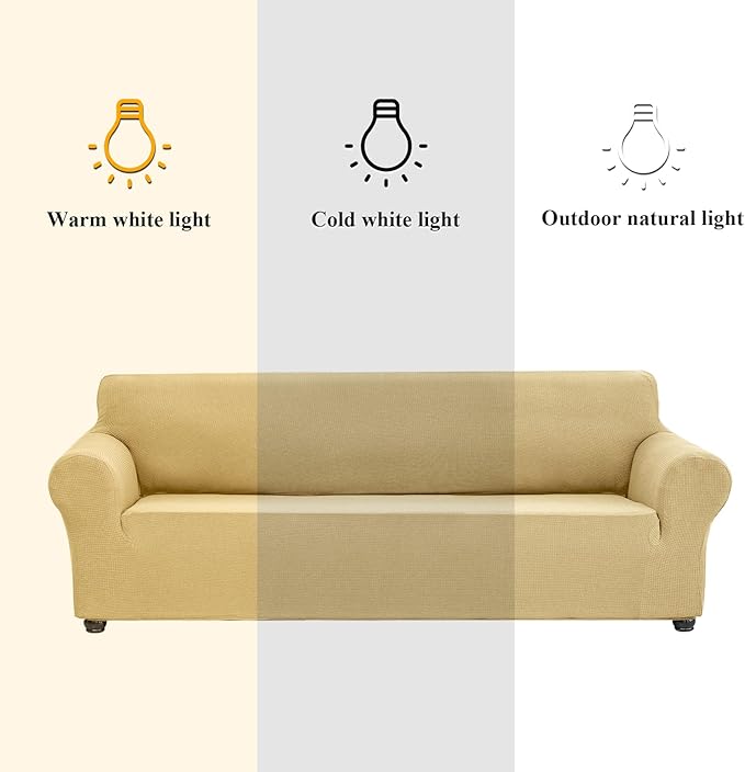 Joccun Stretch Sofa Cover for 2 Cushion Couch, Water Repellent Slipcover - Image 3