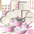 Kikcoin Pots and Pans Set Non Stick 31 Piece Kitchen Nonstick Cooking Cookware by Kikcoin