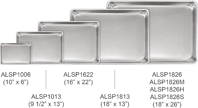Excellante 18" X 13" Half Size Aluminum Sheet Pan, Comes In Each - Image 2