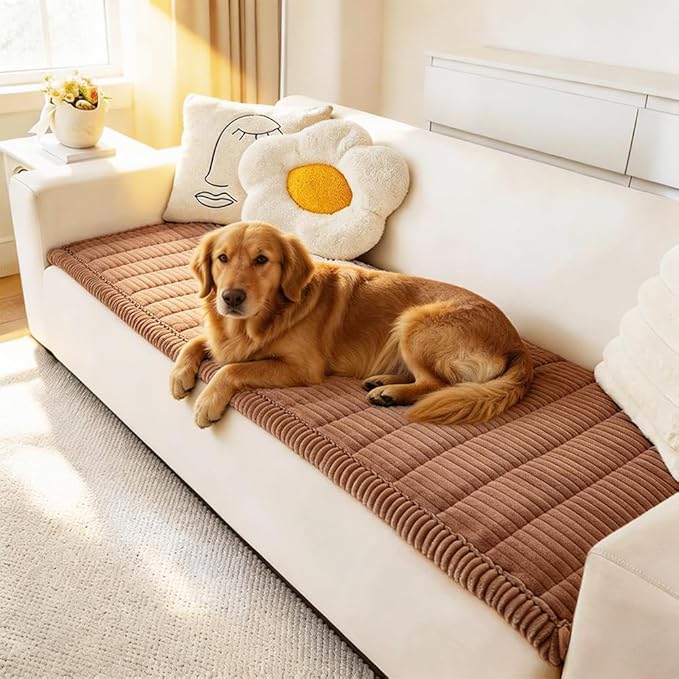 Couch Cover for Dogs Washable, Fuzzy Pet Couch Covers for 3 Cushion Sofa Pet by Awjcsv