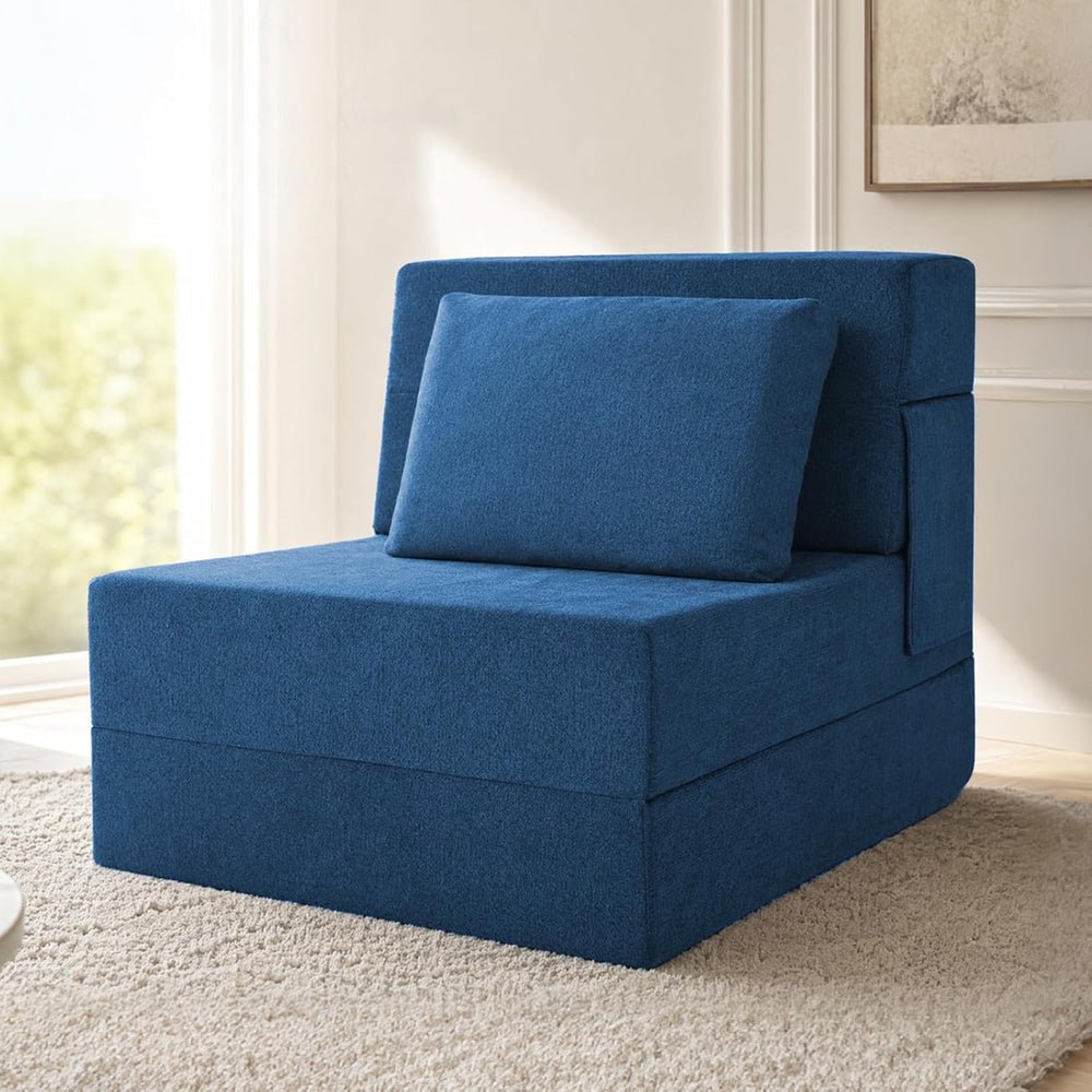 Folding Sofa Bed, Convertible Sleeper Chair Bed with Pillow
