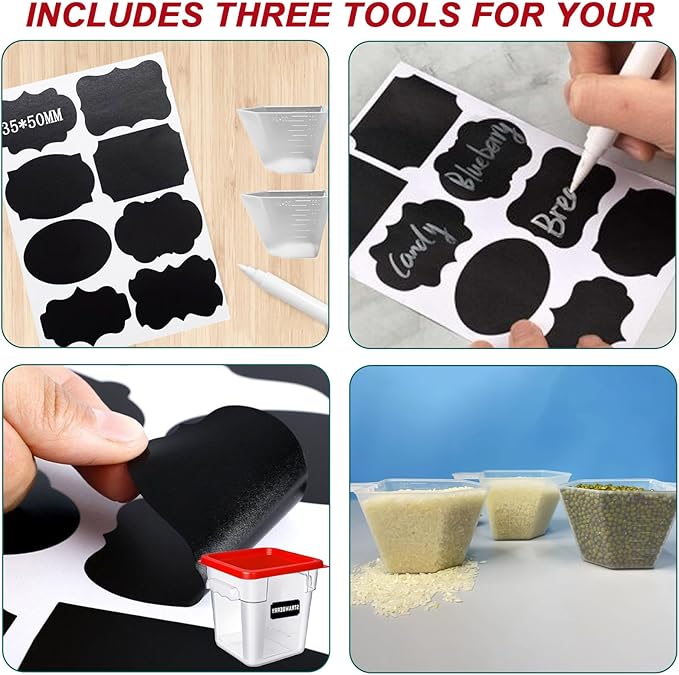 4 Pack 4QT Food Storage Containers