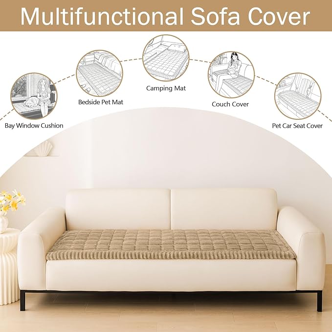 hyha Couch Covers for Dogs Washable, Non Slip Plush Dog Sofa Protectors - Image 3