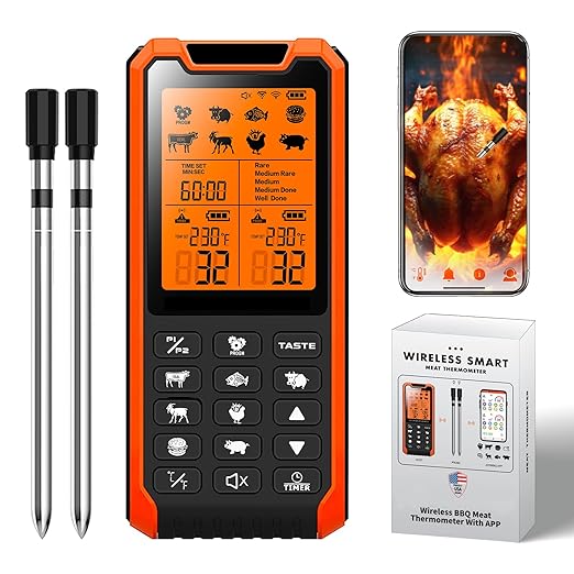 Smart Bluetooth Meat Thermometer by PRAVETTE