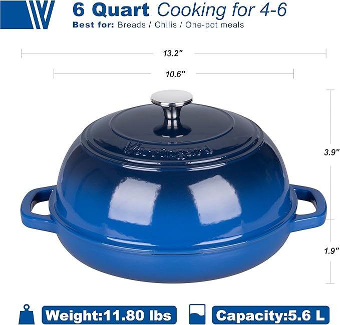 VORRINGARD Enameled Cast Iron Dutch Oven Pot - Image 2
