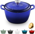 ROSSALLINI Signature Enameled Cast Iron Dutch Oven, Non-Stick Serving Pot by RossalliniSignatureStoneware