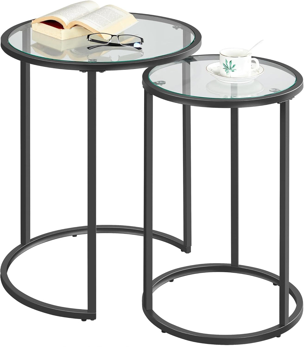 Yaheetech Round Nesting End Table Set of 2,Stacking Side Tables,Coffee Tables...