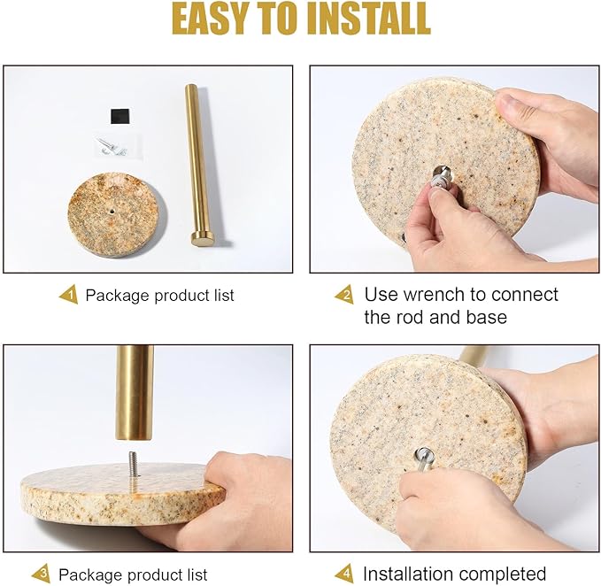 Koville Paper Towel Holder Countertop, Standing Paper Roll Holder - Image 4