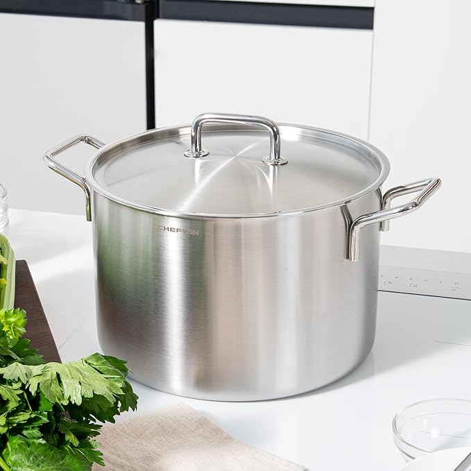 316 Stainless Steel 12.7 Quart Heavy Duty Stock Pot - Image 2