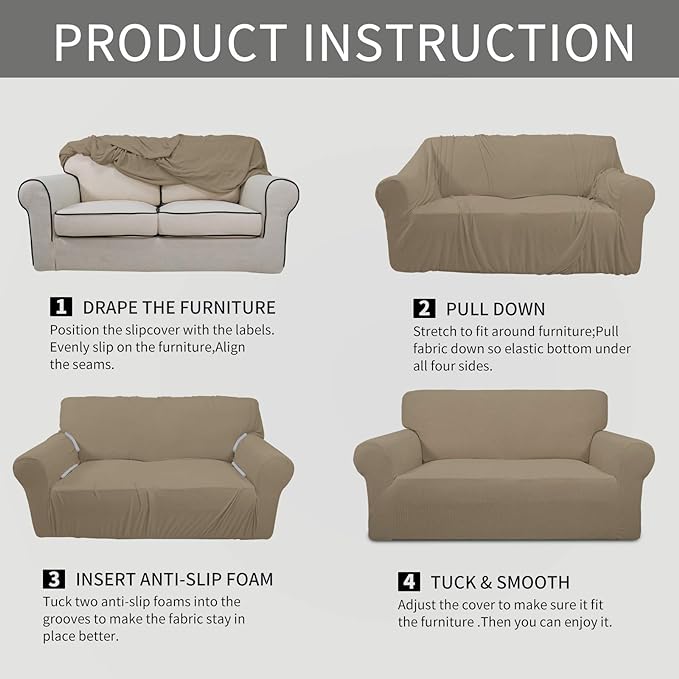 Easy-Going Stretch Oversized Sofa Slipcover 1-Piece Sofa Cover Furniture - Image 5