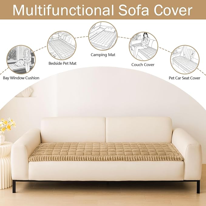 hyha Couch Covers for Dogs Washable, Non Slip Plush Dog Sofa Protectors - Image 3