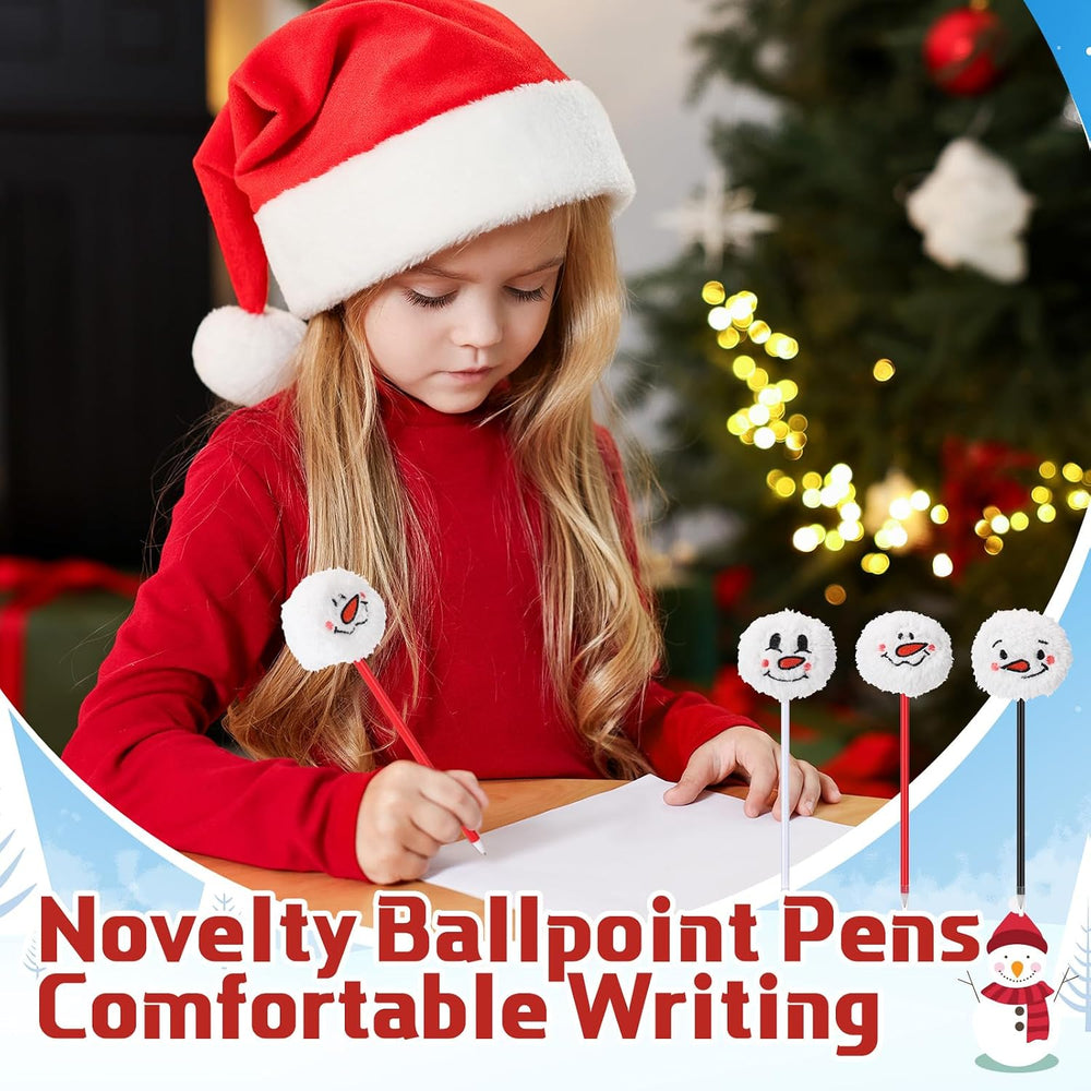 Maitys 24 Pcs Halloween Pens for Adults Horror Snowman Pens Stationery