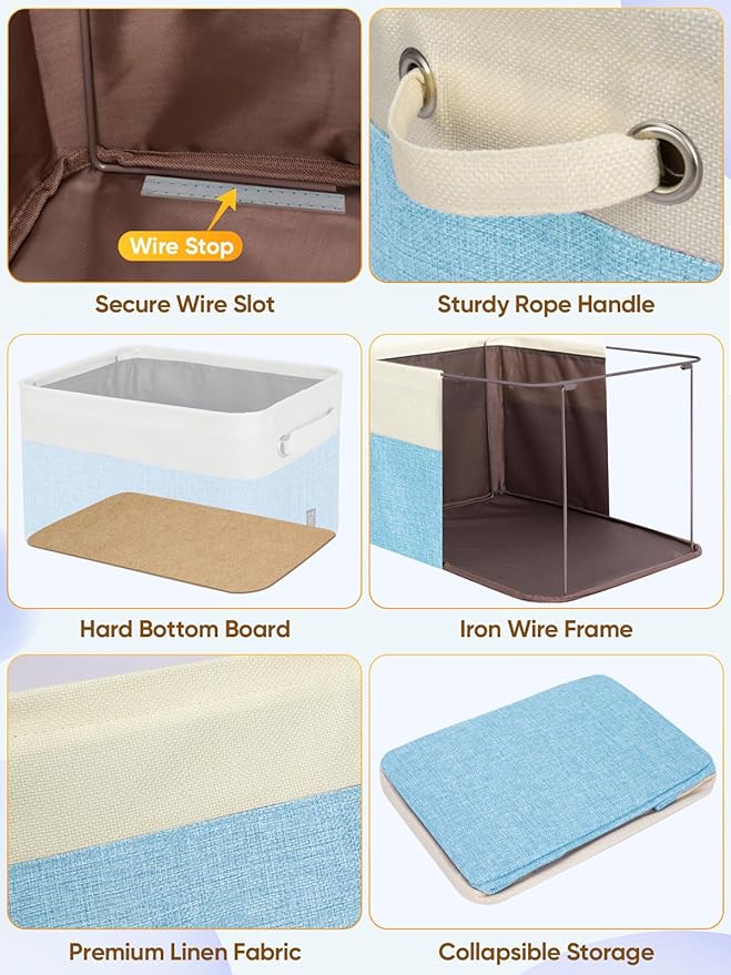 BALEINE 4 Pack Fabric Closet Storage Bins - Image 6