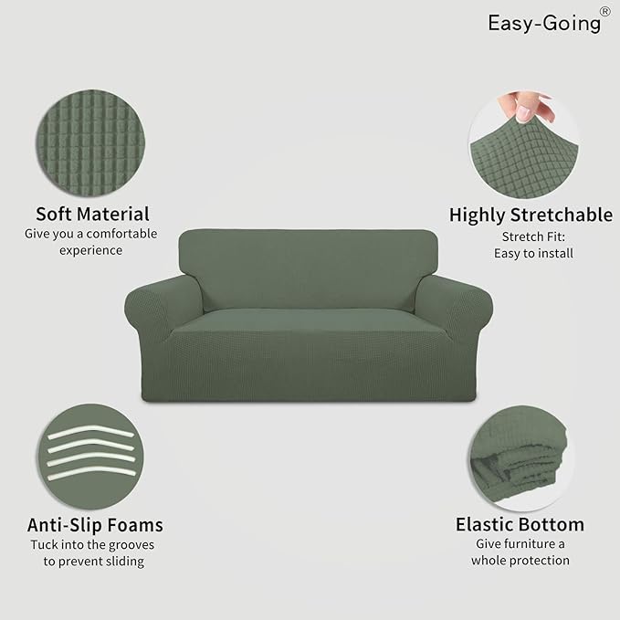 Easy-Going Stretch Oversized Loveseat Slipcover 1-Piece Sofa Cover Furniture - Image 3