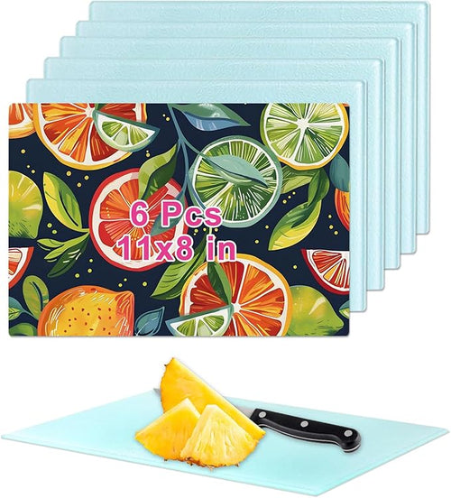 6Pcs Sublimation Cutting Board Blanks, 11x8 Inch Tempered Glass Sublimation by ToBeAce