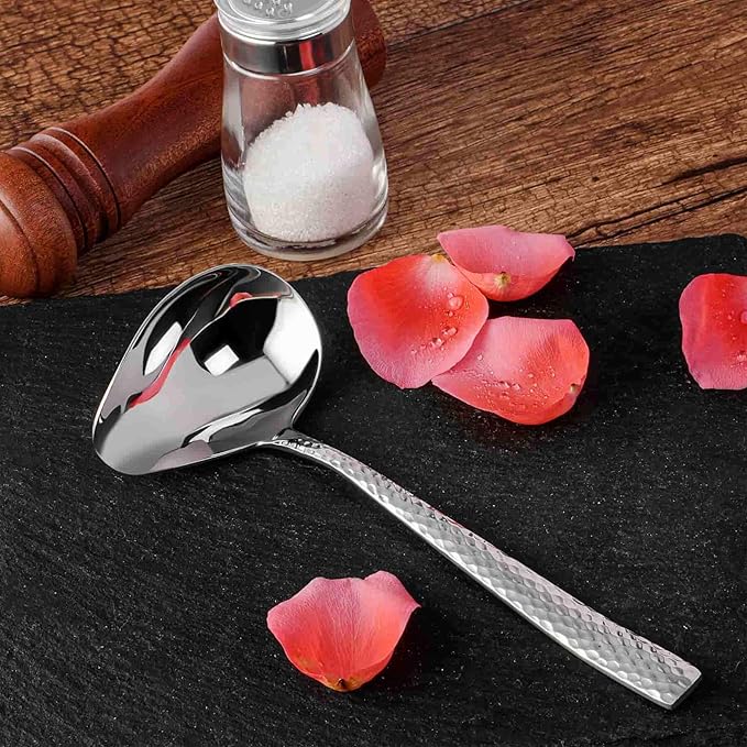 KEAWELL Louis Hammered 18/10 Stainless Steel Sauce Ladle - Image 2