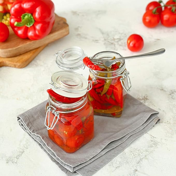 DHSBTLS 4 oz Mini Square Spice Jars, 12 Pack Glass Mason Jars - Image 6