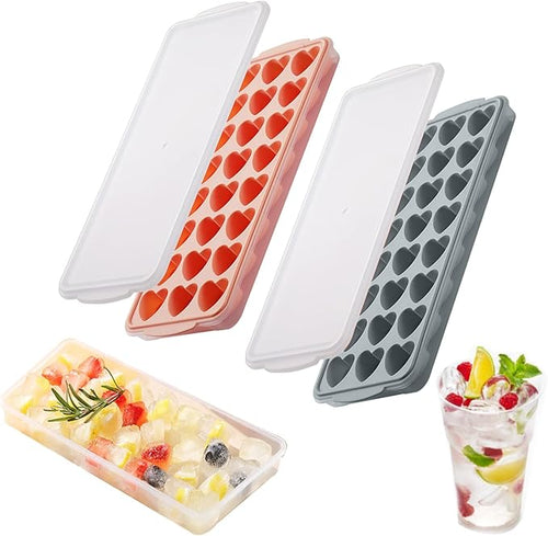 2 Pack Heart-Shaped Ice Cube Trays by Ciyliwiyi