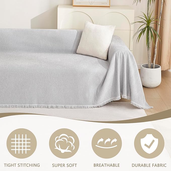 MYSKY HOME Sofa Cover for Dogs Washable for Sofa Boho Couch Cover, Cover for - Image 2