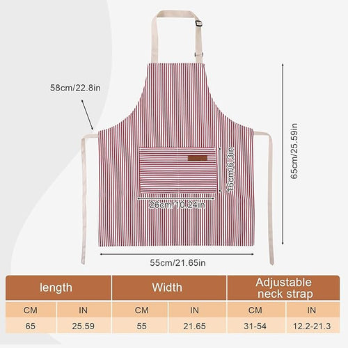 2 Pack Stripes Kids Apron, Kids Cooking Aprons - Image 2