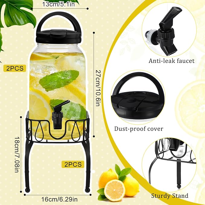 Tanlade 2 Pcs Plastic Drink Dispenser
