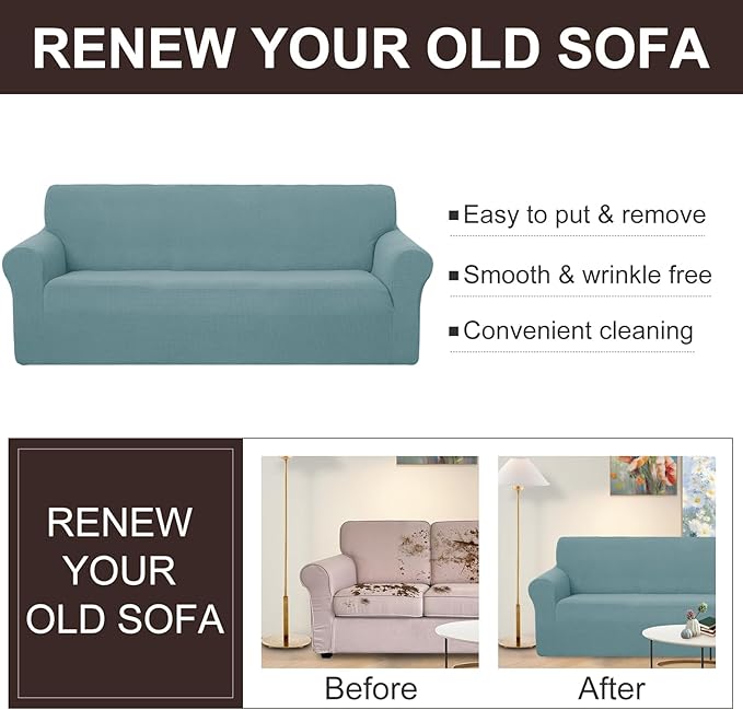 U-NICE HOME Oversized Stretch Loveseat Couch Cover Sofa Covers Washable Sofa - Image 5