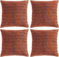 Fancy Homi 4 Packs Rust Decorative Throw Pillow Covers 16x16 Inch by Fancy+Homi