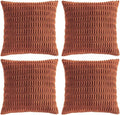 Fancy Homi 4 Packs Rust Decorative Throw Pillow Covers 20x20 Inch by Fancy+Homi