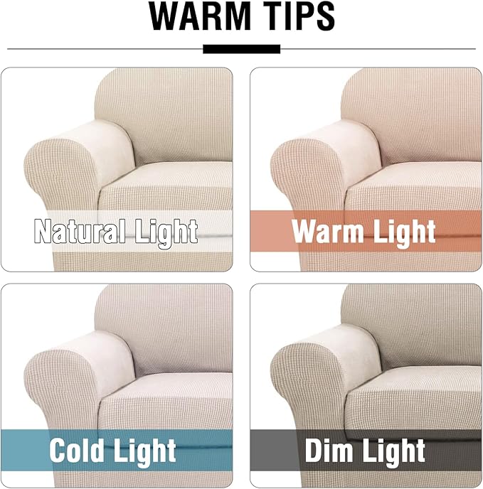 H.VERSAILTEX 3 Piece Stretch Sofa Covers - Image 3